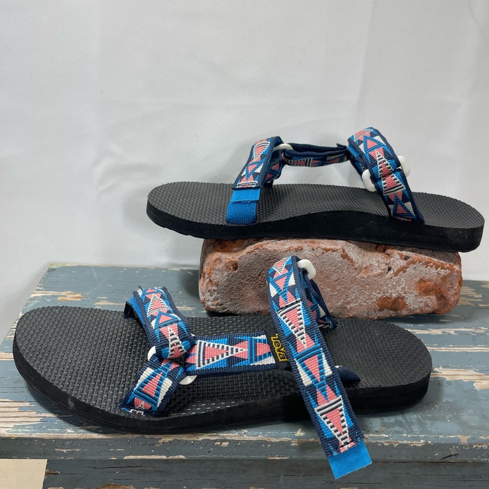 Teva Original Universal Slide Sport Sandals LIKE NEW blue size 9 Adjustable - Picture 7 of 10